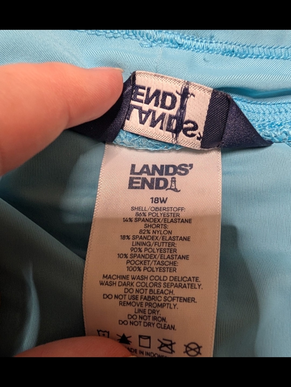 Lands' End Women's Light Blue Active Skort - Picture 5 of 5